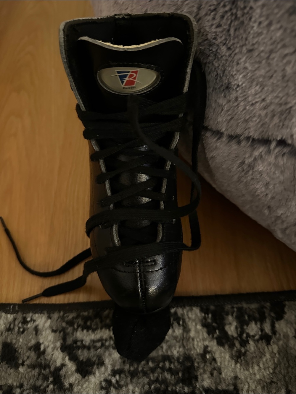 Men's Black High-Top Leather Lace-Up Boot